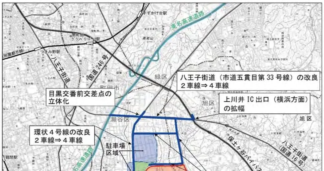 横浜花博 道路整備計画マップ
