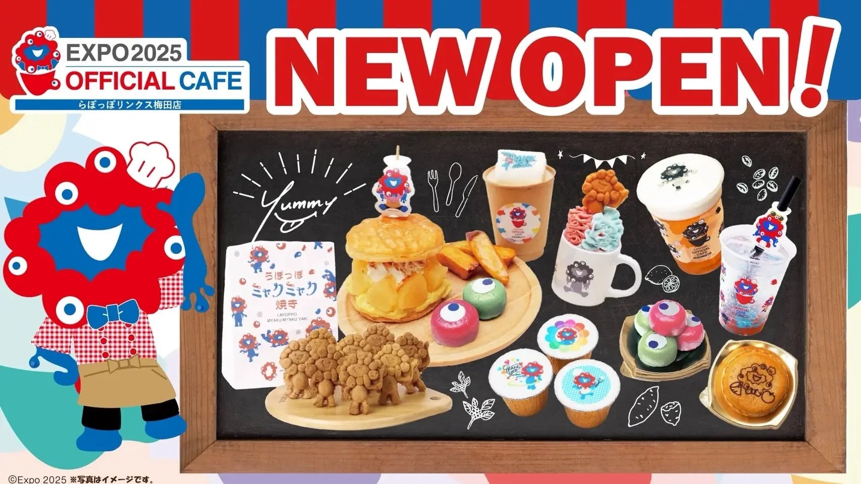 ミャクミャクカフェ梅田の店舗キービジュアル