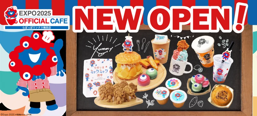ミャクミャクカフェ梅田 NEW OPEN!のキービジュアル